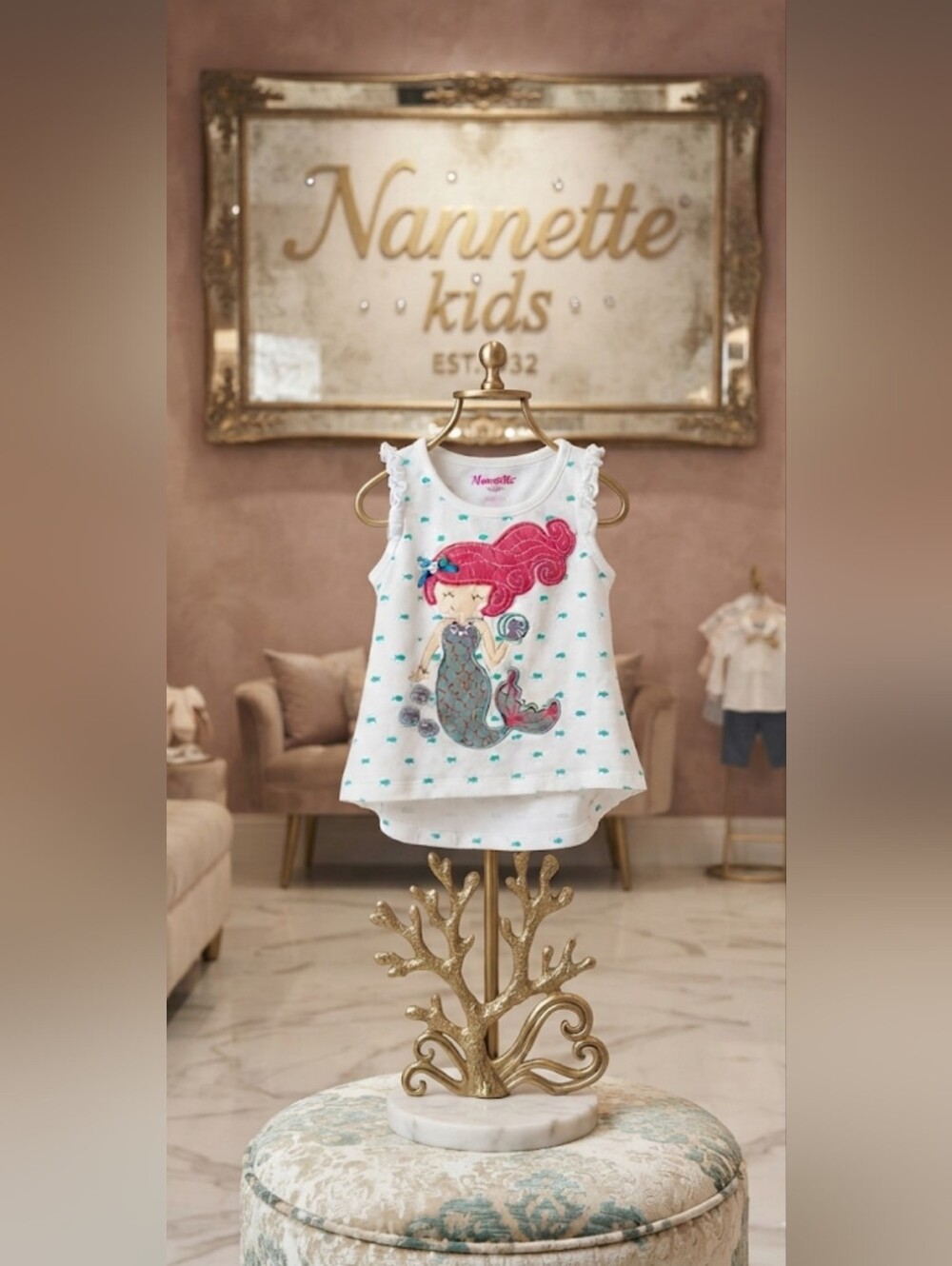 🧜🏻♀️Nannette Kids Mermaid Tank Top - Size 4T - NWOT🧜🏻♀️
